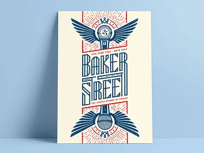 Baker Street Battle of the Bands poster botb poster print ramseycreative typography
