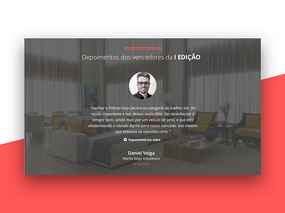 Testimonials Event Viva Decora Pro - Work In Progress design desktop gray red ui ux visual