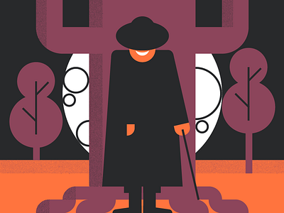 Rosario black cape black hat brazilian mistery moon night sobrenatural tale terror woods