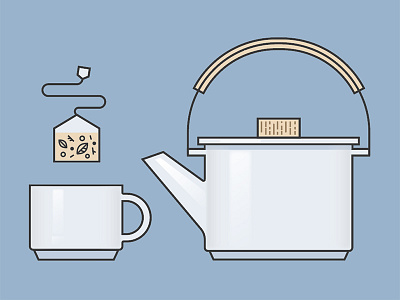 Tea illustration tea teashop
