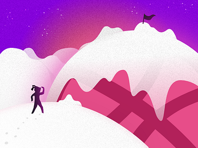 Hello Dribbble! Climbing mount Dribbble debut dribbble melt snow