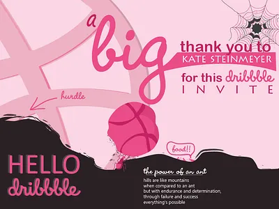 Hello DRIBBBLE ^_^ Ant's First Shot ant ant power debut dribbble dribbble food first shot tag tags thank you
