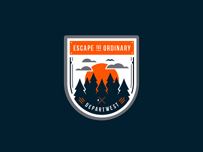 Departwest Badge apparel badge camping departwest design emblem escape the ordinary graphic tshirt vector woods