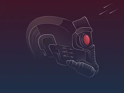 Star-Lord's Mask design gaurdians of the galaxy illustration marvel sketch star lord super hero