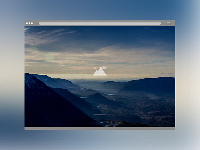 Sign In Screen clean login mountain icon screen sign in simple