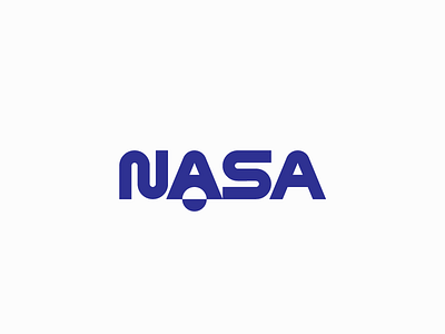 Nasa Re-imagined astronaut brand branding horizon identity lettering logo minimalism nasa space type typography