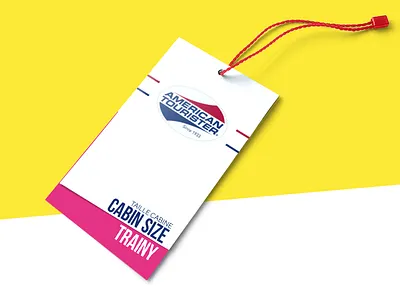 American Tourister Hangtag american tourister graphic design hangtag insert samsonite suitcase tag
