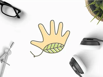 Hand Leaf buy hand handmade leaf logo made manufacture manufactured natural organic sell