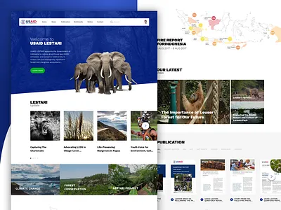 Usaid Lestari Indonesia homepage landing page ui uidesign uxdesign web website