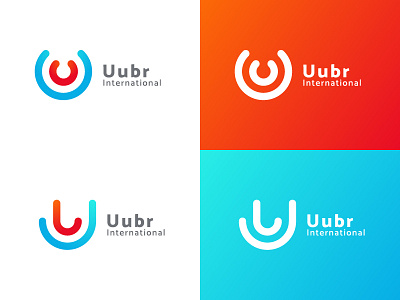 Logo Redesign Concept #2 (Uubr International) blue light blue marketing modern orange red telesales u logo