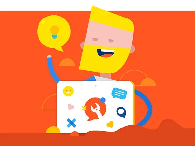 I have an idea, man buy design flat icon idea illustration internet mac online shop shutterstock vector