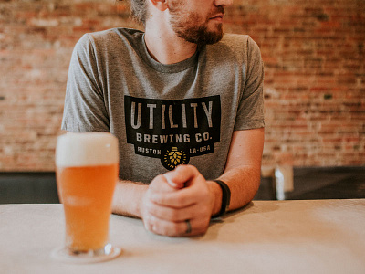 Utility 001 apparel badge bar beer hop lightbulb shirt