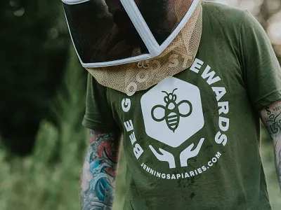 Bee Good apparel bee hexagon honey shirt stomach sweat