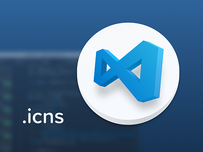 VSCode Visual Studio Code Icon for macOS & Windows code icns icons macos studio visual vs code