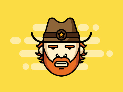 Chuck Norris chuck norris flat line design icon illustration outline