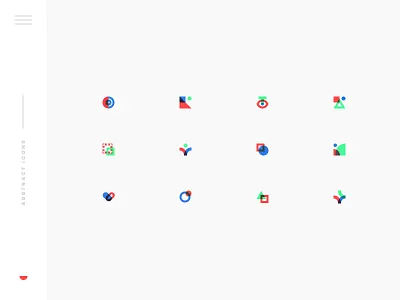 Abstract Icons abstract design flat icons illustration modern simple