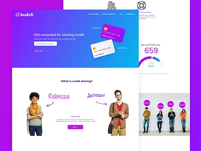 Kudoh landing blue credit card credit score finance money purple