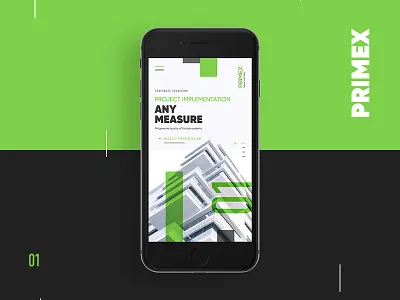 Primex - mobile version adaptive clean mobile page promo site web website