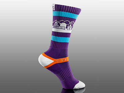 Strideline Salt Lake City apparel graphic design salt lake city silhouette skyline skyline silhouette sock design utah