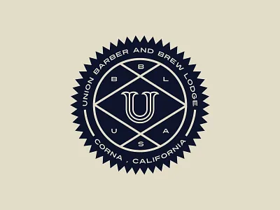 UBBL Union Barber & Beer Seal badge barber beer branding established identity plainjoe seal