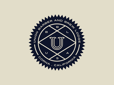 UBBL Union Barber & Beer Seal badge barber beer branding established identity plainjoe seal
