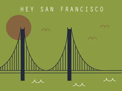 Hey SF ad graphic design icons illustration typography web ad web banner