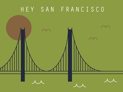 Hey SF ad graphic design icons illustration typography web ad web banner