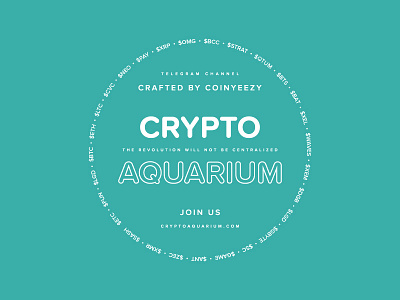 Crypto Aquarium aquarium bitcoin crypto logo typography