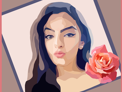 #onfleek art fleek human illustrator paint rose vector