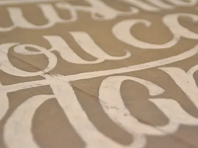 Scripted Details acrylic art design lettering paint script type typography wood