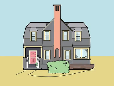 Maine Home architecture illustration