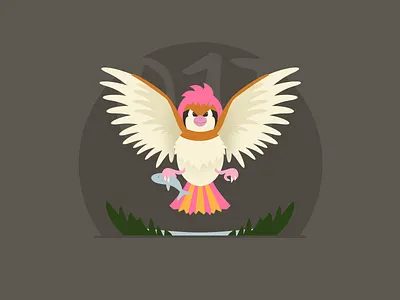 017 Pidgeotto 100days illustration pokemon sketch vector