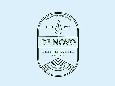 De Novo blue branding eatery green illustration logo restaurant