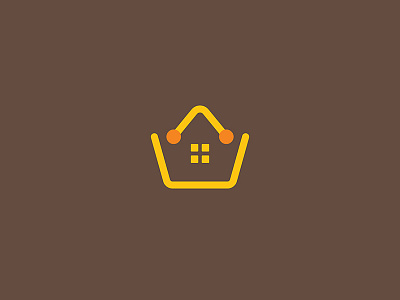 House Market branding design house icon logo market