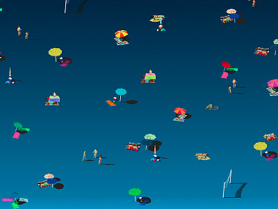 Beach beach color pixel small surreal weird