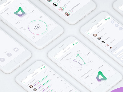 Greeny app chart dashboard mobile ui