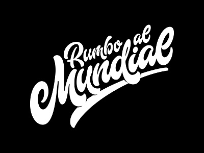 Rumbo al Mundial handlettering lettering logo script