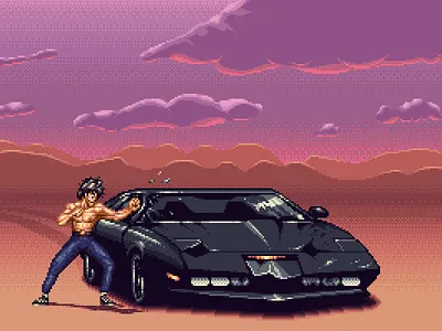 Nerdy Terdy Gang Fighter Series – Poster III 16 bit 8 bit 80s 90s background illustration pixel art retro