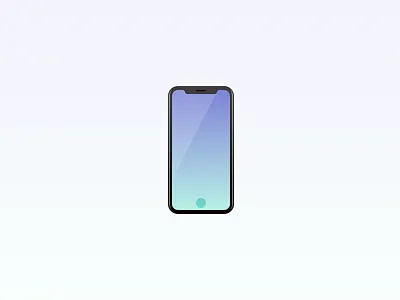 iPhone 8 gradient icon illustration ios 11 iphone 8 minimal perfect phone