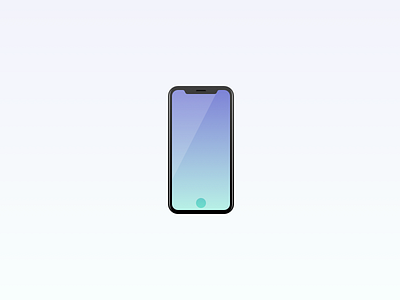 iPhone 8 gradient icon illustration ios 11 iphone 8 minimal perfect phone