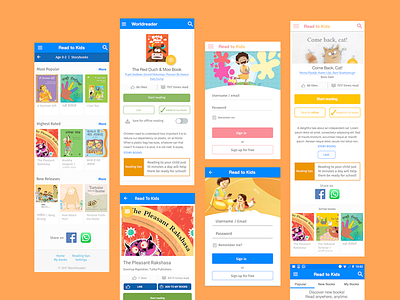 Children's app design books children graphic design india reading readtokids uidesign user experience uxdesign