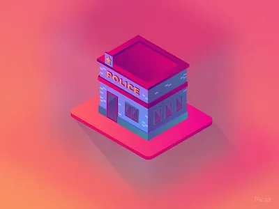 Police gradiant gradiantcolor graphic icon iconset illustration isometric picas police