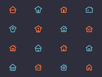 HOME Icons for user interfaces - 02 app detail home house icon illustration interface ios linear ui