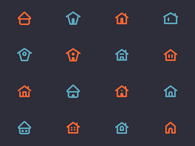 HOME Icons for user interfaces - 02 app detail home house icon illustration interface ios linear ui