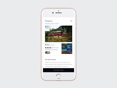 Travel Explore Design Concept ios mobile app travel ui ux