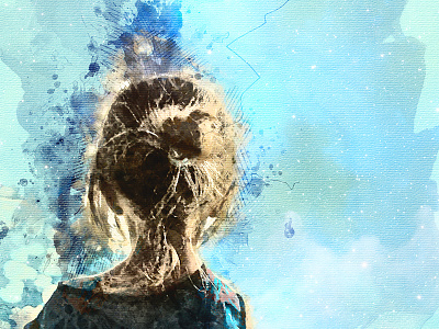 Seeing Stars digital art illustration ink pen and ink prints stars watercolor