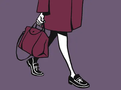 walk, walk, walk bag girl legs model purple shadows walking