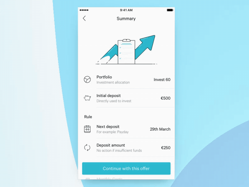 N26 Invest revisited after one year banking flow gif invest investment mobile money n26 setup ui wizard