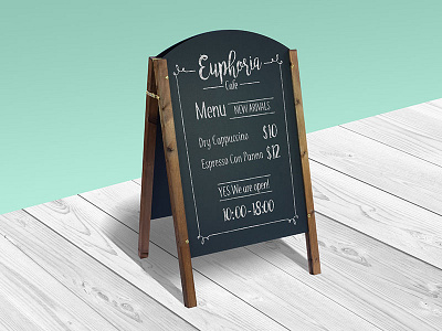 Free A-Frame Chalkboard Mockup PSD chalkboard free download free mockup freebie mockup mockup psd psd psd mockup