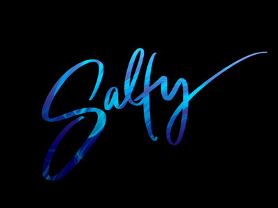 don't be SALTY inverse lettering script writing